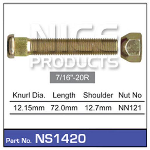NICE Wheel Stud & Nut 7/16"" 72mm NS1420