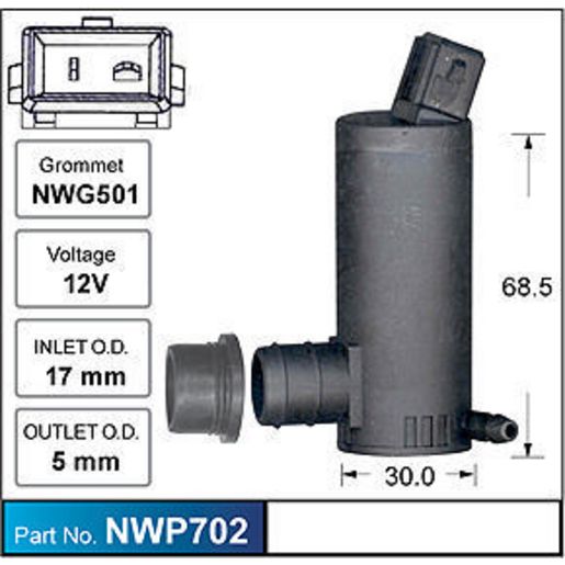 NICE Windscreen Washer Pump NWP702