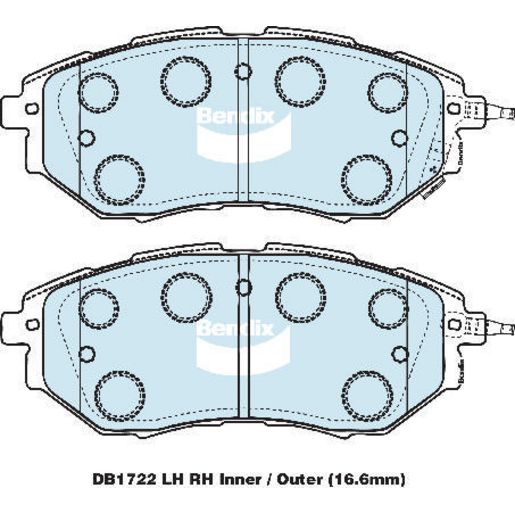 Bendix Ultimate Brake Pad Set Front DB1722 ULT
