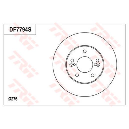 TRW Brake Rotor 276mm Front DF7794S