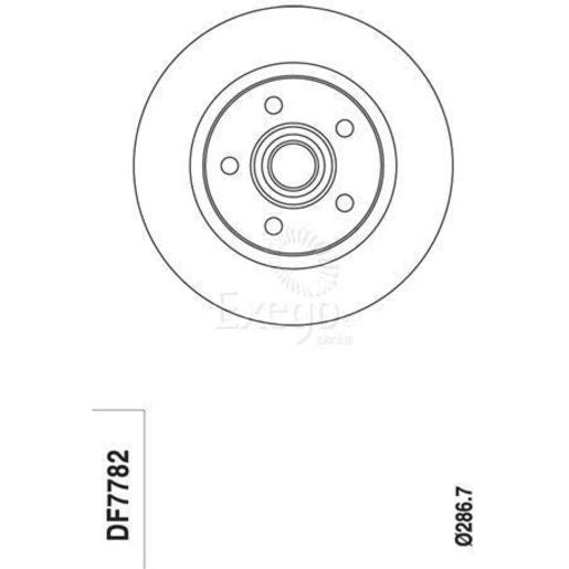 TRW Brake Rotor 286.7mm Front DF7782S