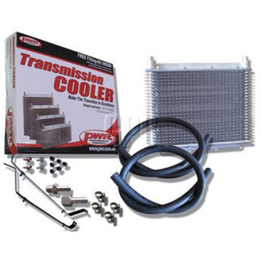 PWR Transmission Oil Cooler Kit fits Commodore VY V6/V8 2002-04 (280x255x19mm 3/8"") PWO6680