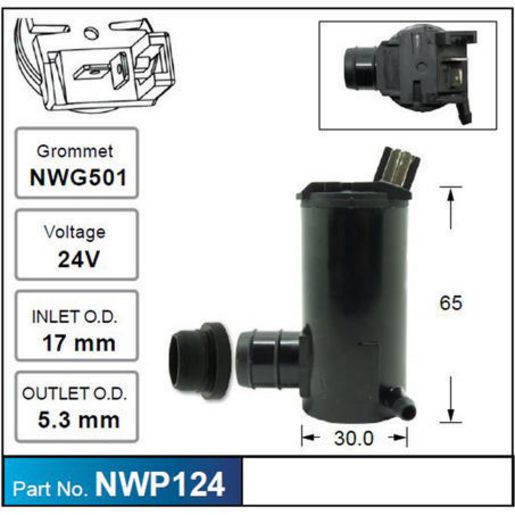 NICE Windscreen Washer Pump NWP124