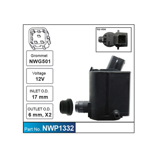 NICE Windscreen Washer Pump NWP1332