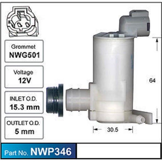 NICE Windscreen Washer Pump NWP346