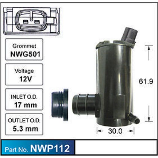 NICE Windscreen Washer Pump NWP112