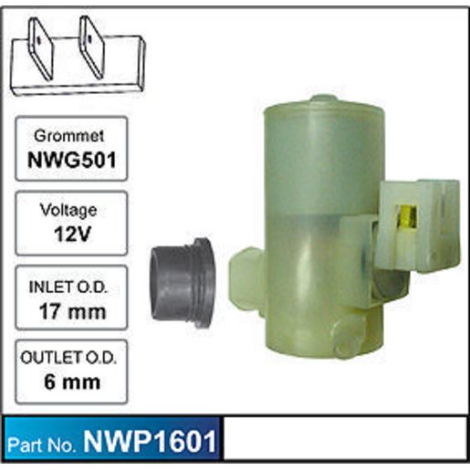 NICE Windscreen Washer Pump NWP1601