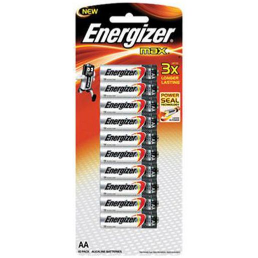 Energizer Max AA Batteries 10 Pack E91HP10TN