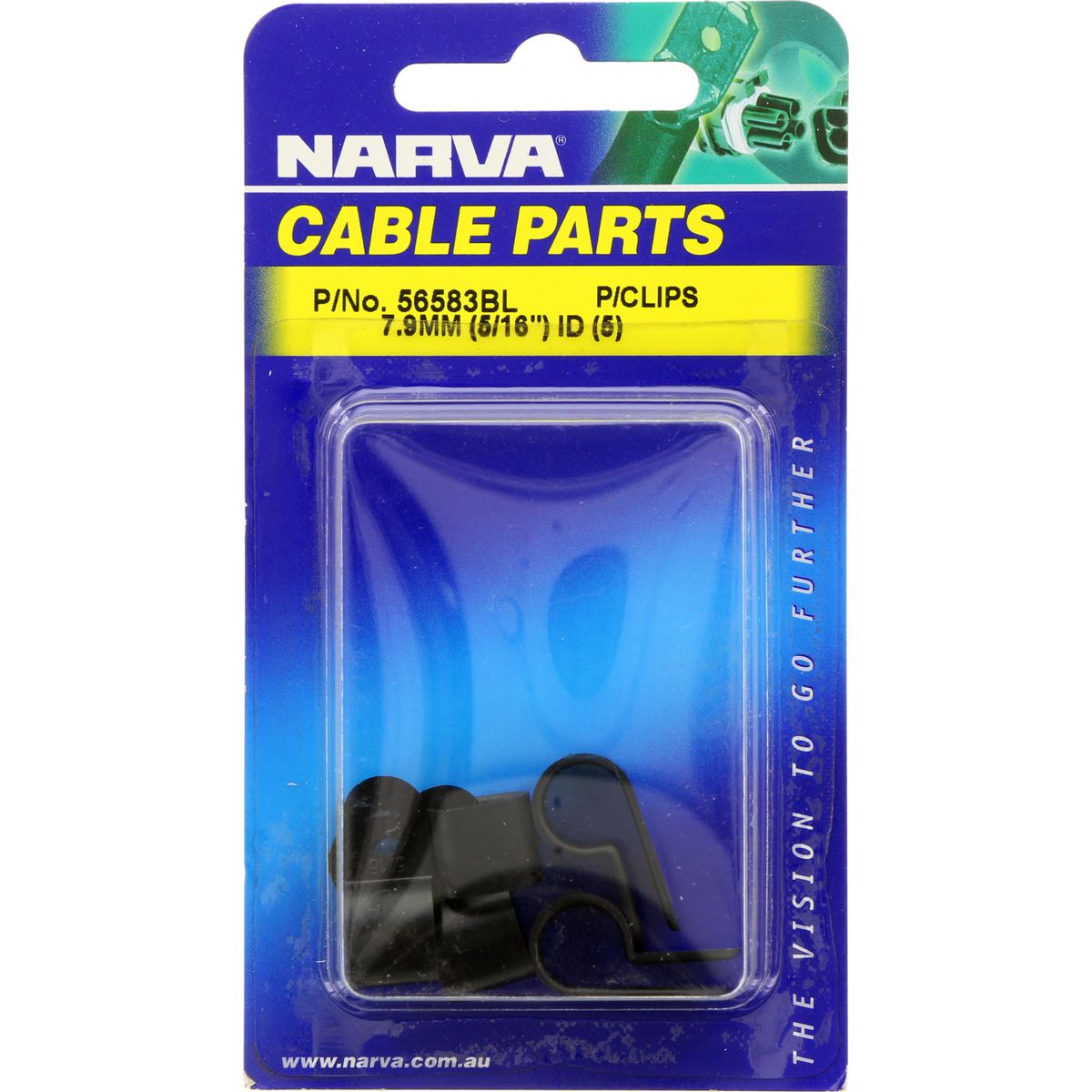 Narva Cable Clamps P-Clip 7.9mm 56583BL