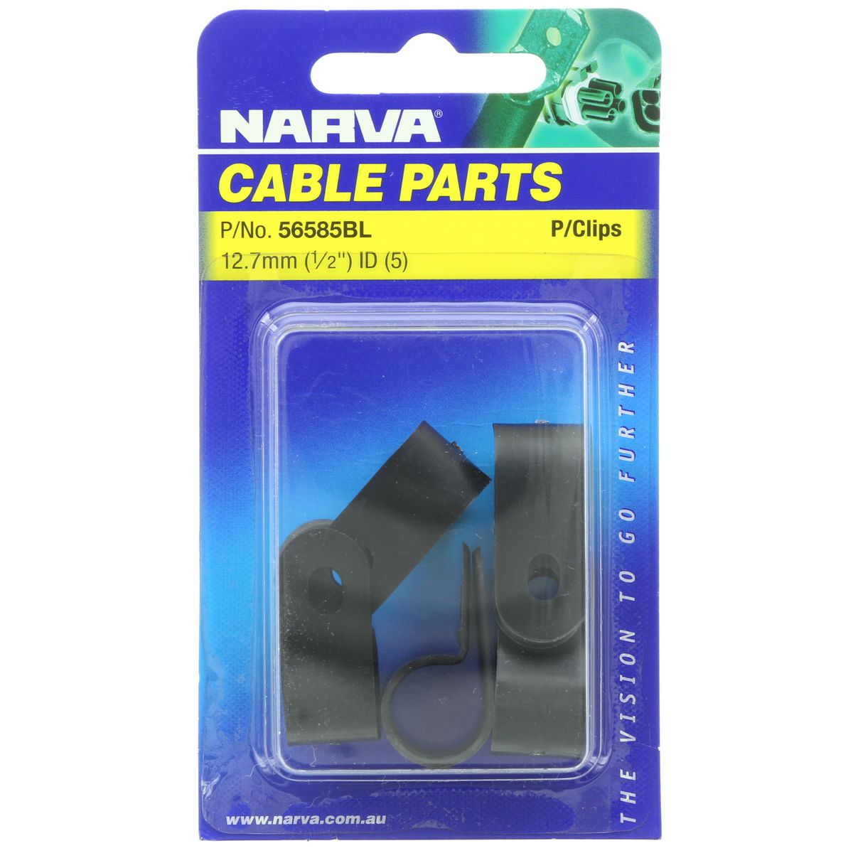 Narva Cable Clamp P-Clip 12.7mm 56585BL