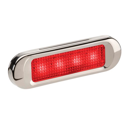 Narva LED Courtesy Lamp Red/Stainless 90834BL