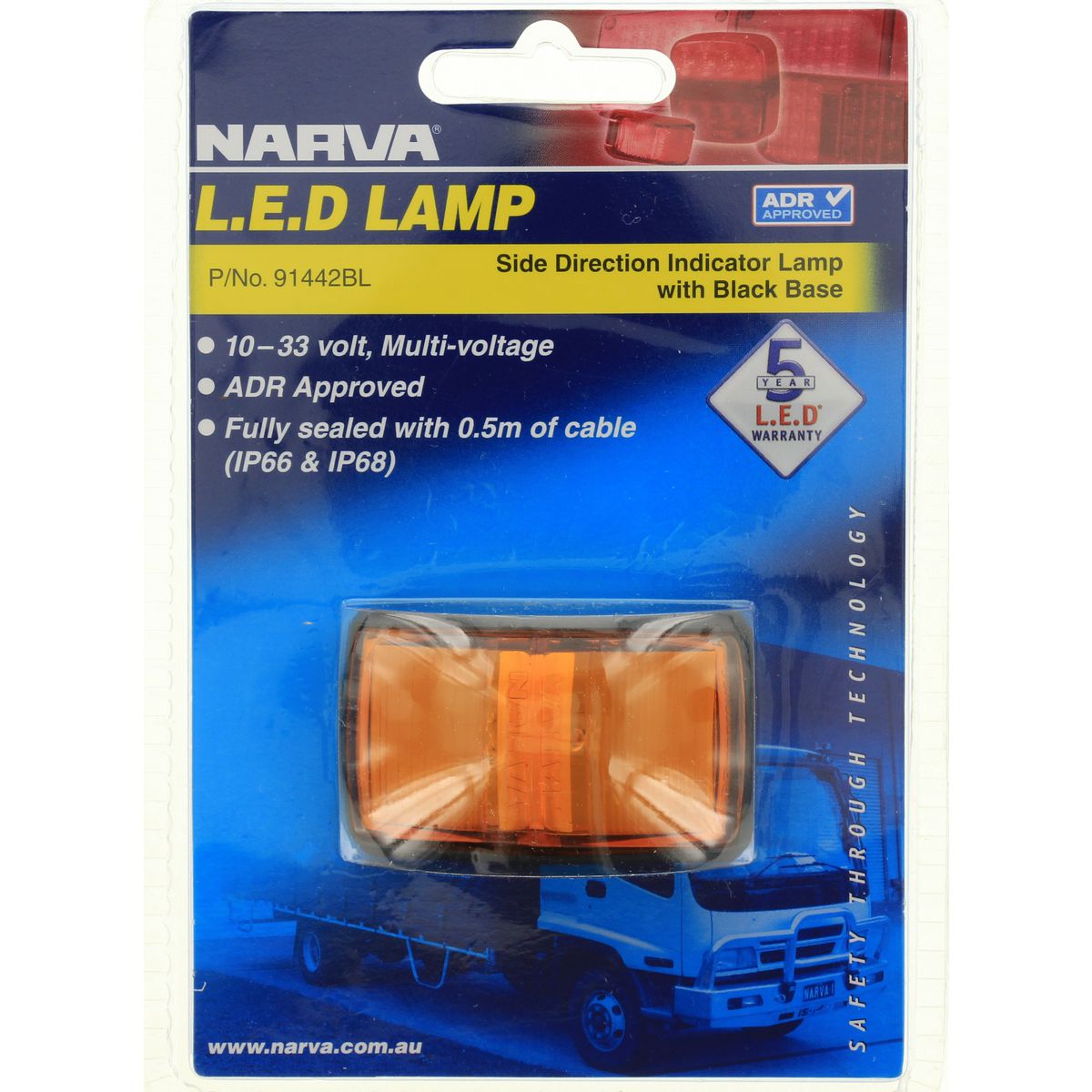Narva LED Marker Lamp Black/Amber 91442BL