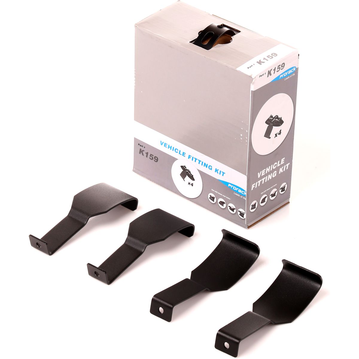 Prorack Roof Rack Fitting Kit Black Toyota Hilux 05-12