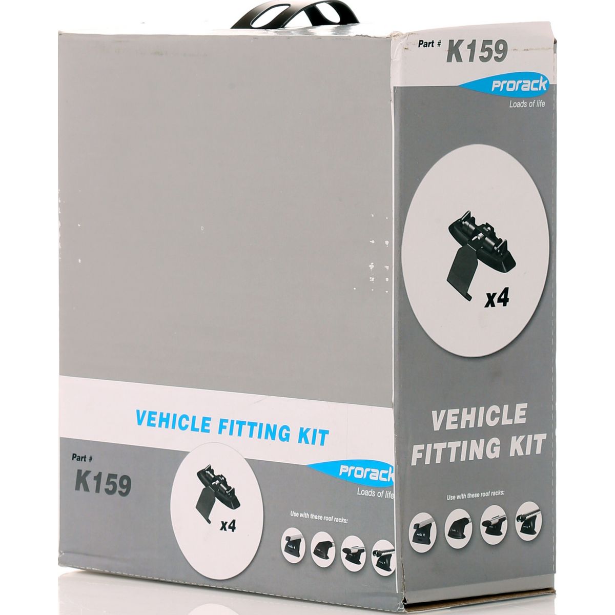 Prorack Roof Rack Fitting Kit Black Toyota Hilux 05-12
