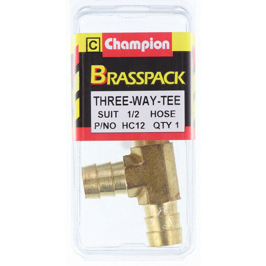 Champion Brass Tee Joiner 1/2 Hose HC12