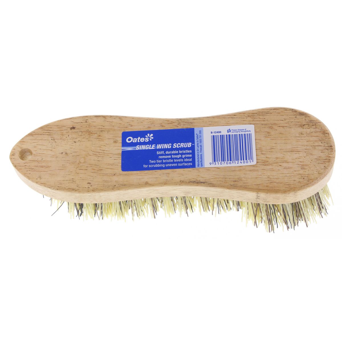 Oates Scrubbing Brush Single Win Synthetic Wood 164793