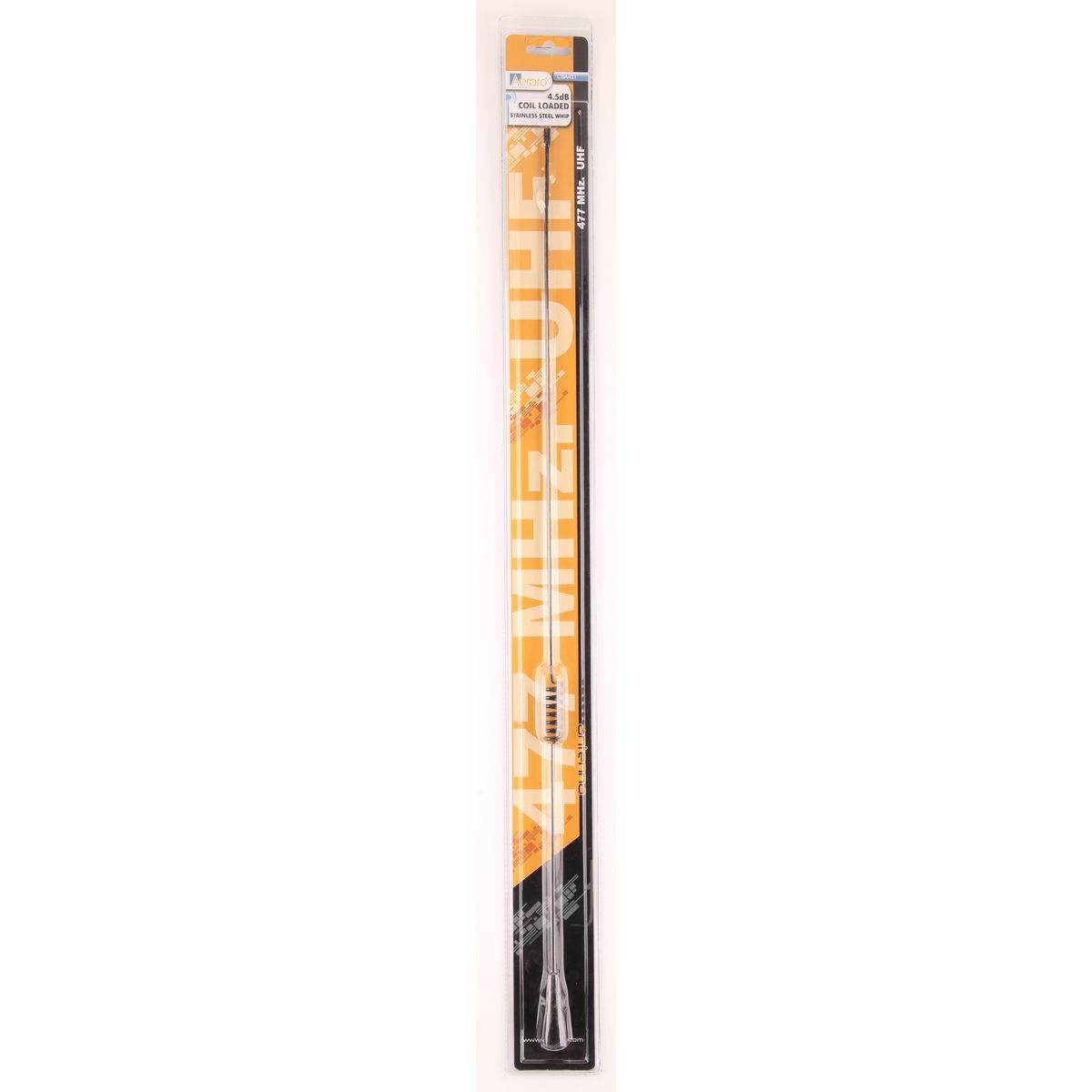 Aerpro 4.5Db Coil Loaded Whip Black Steel