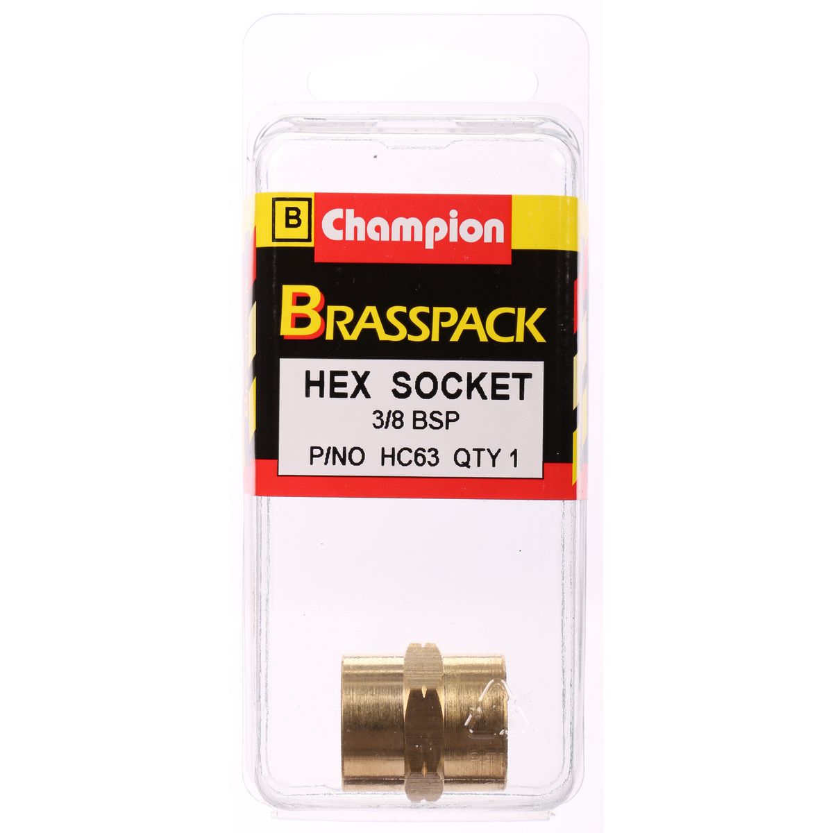 Champion Brass Hexagon Socket 3/8 BSP HC63