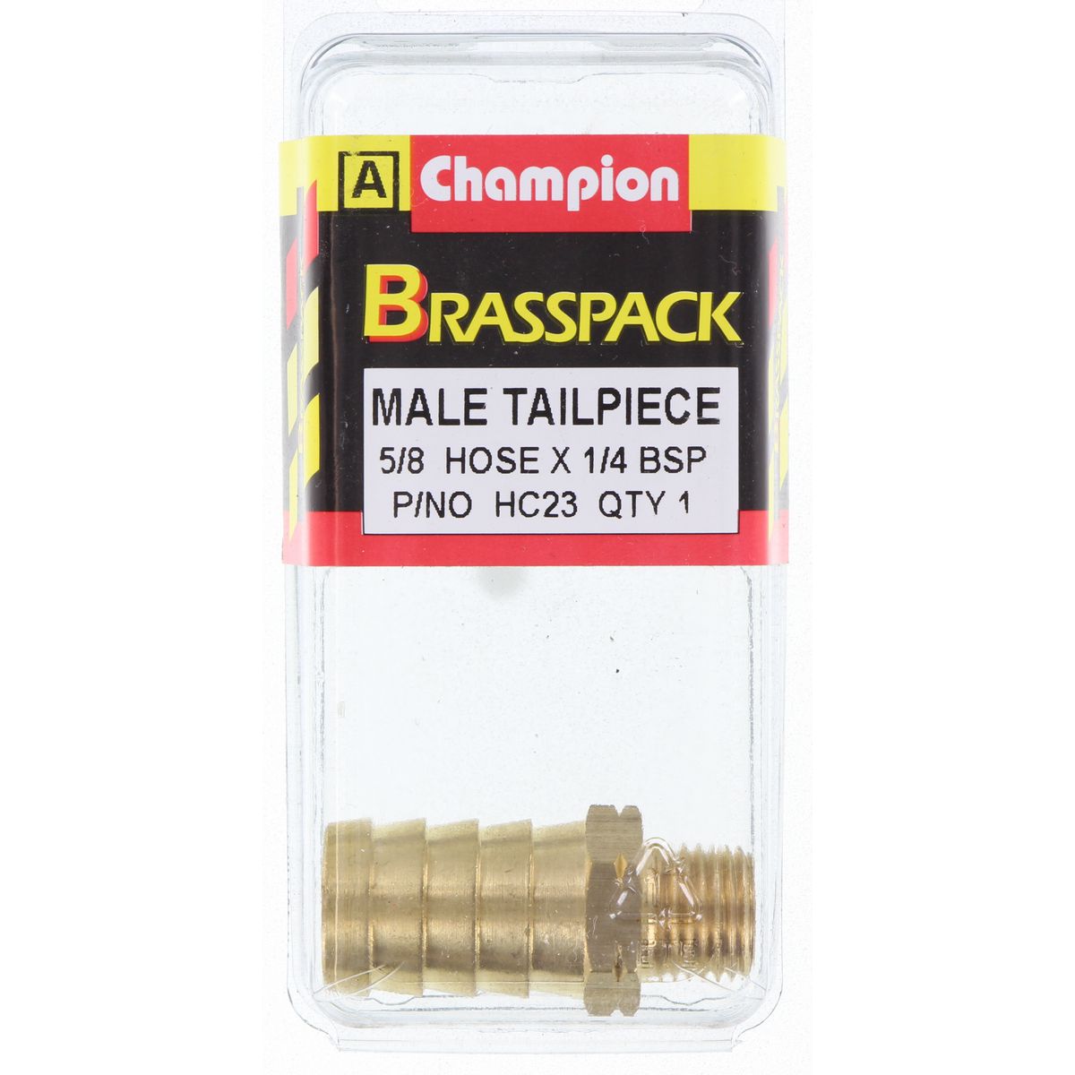 Champion Brass Male Barb 5/8 Hose x 1/4 BSP HC23