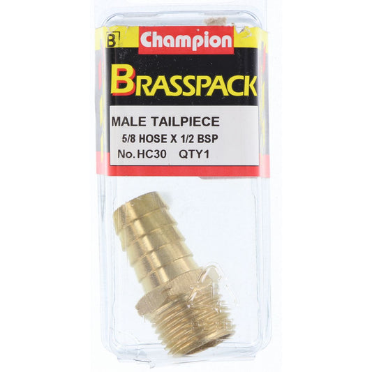 Champion Brass Male Barb 5/8 Hose x 1/2 BSP HC30