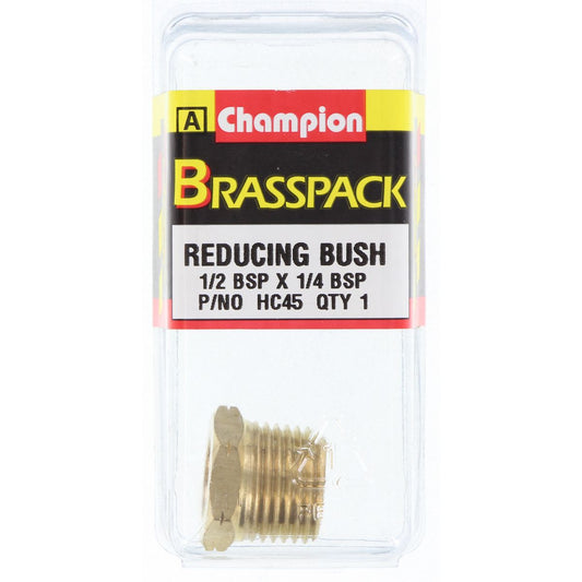 Champion Brass Reducing Bush 1/2 x 1/4 BSP HC45
