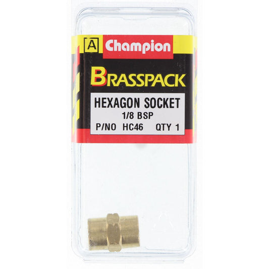 Champion Brass Hexagon Socket 1/8 BSP HC46