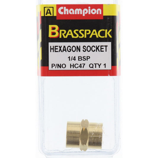 Champion Brass Hexagon Socket  1/4 BSP HC47