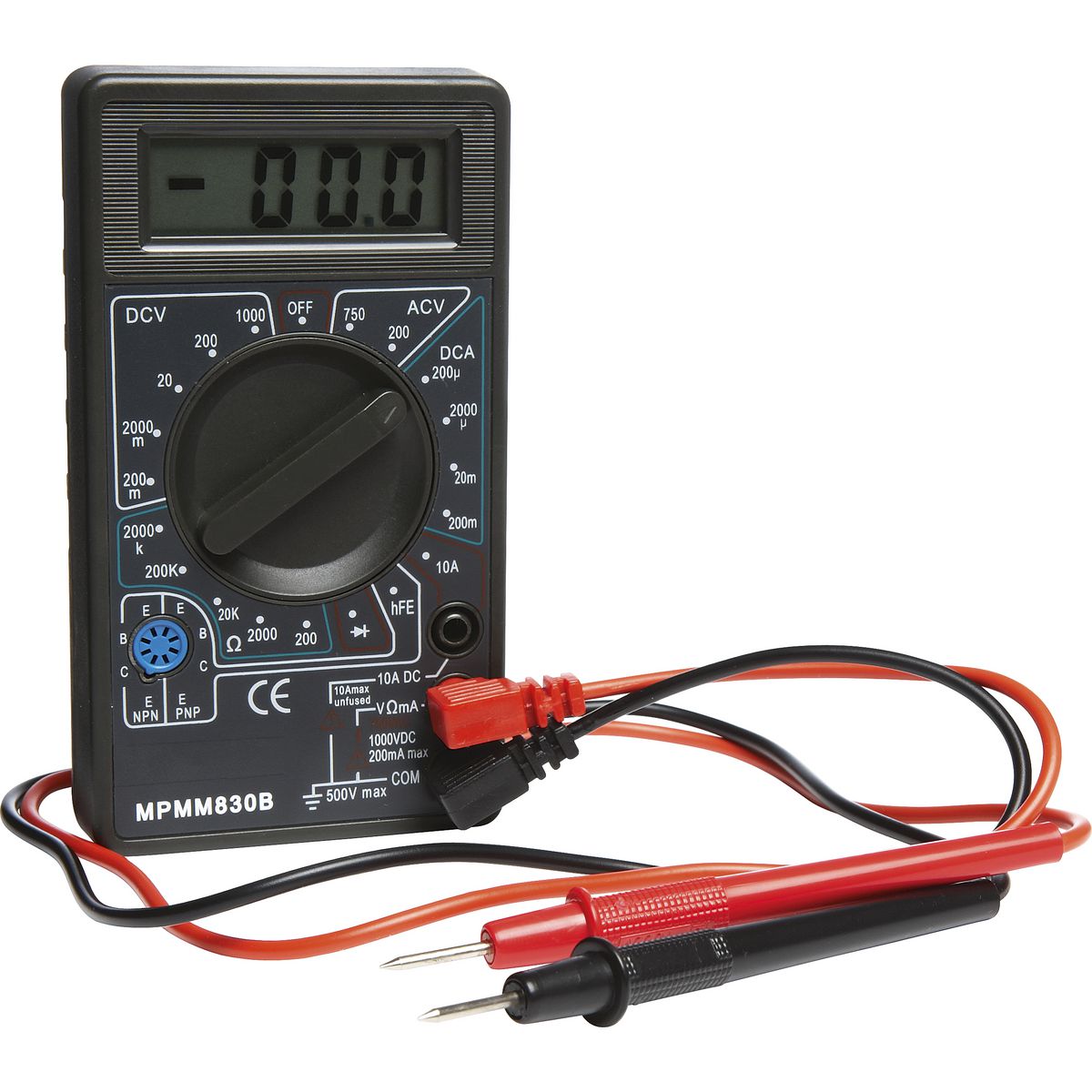 Mechpro Digital Multimeter Manual Range 10A 1000V MPMM830B