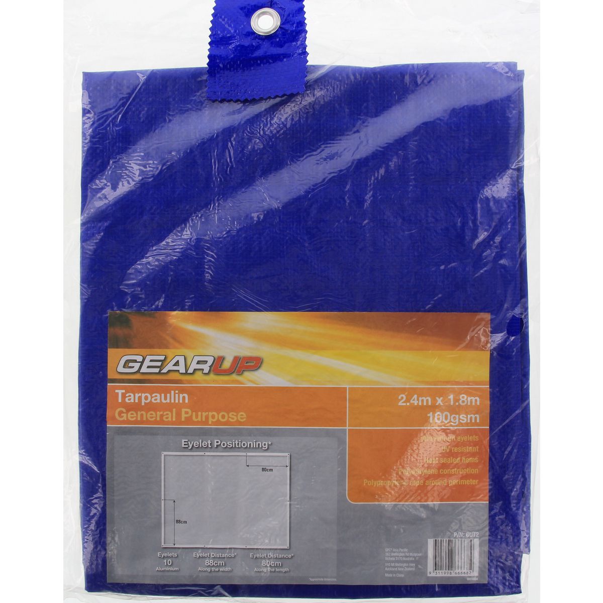 Gearup Light Duty Tarpaulin 2.4m x 1.8m