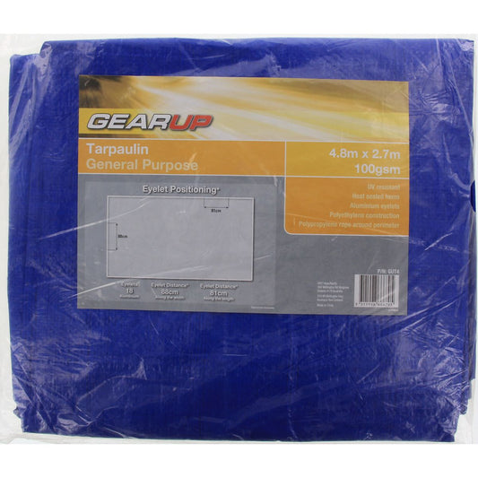 Gearup Light Duty Tarpaulin 4.8m x 2.7m