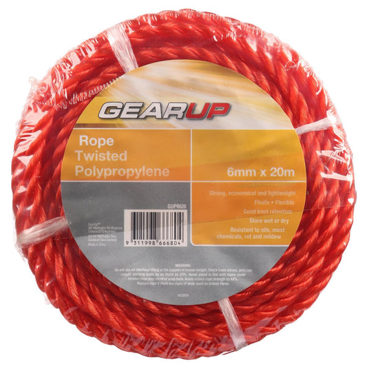 Gearup Multi Purpose Poly Rope 6mm x 20m