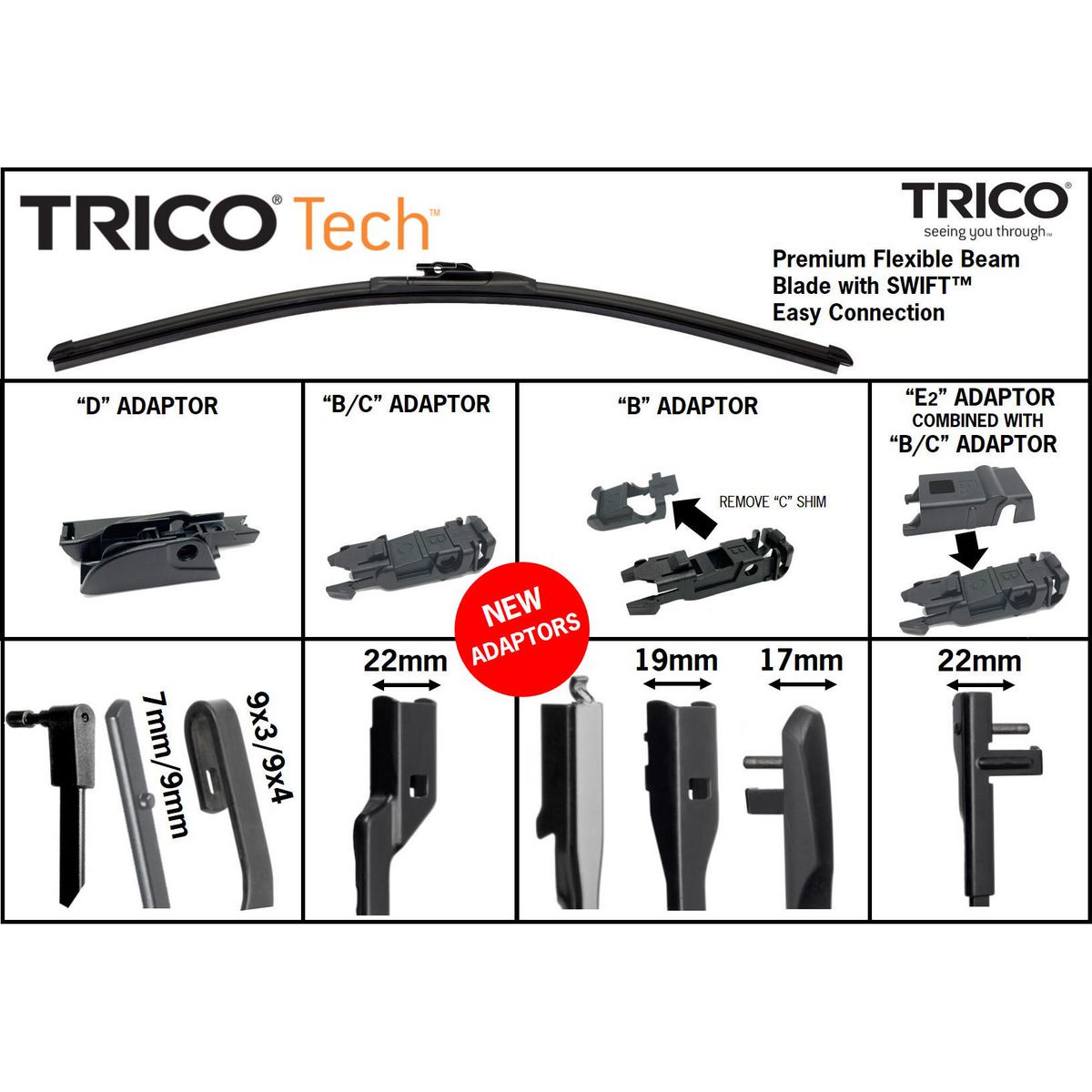Trico Tech Beam Wiper Blade TEC475
