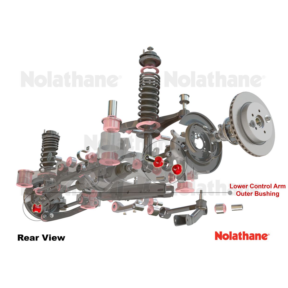 Nolathane Control Arm Bush Kit Lower Rear-Outer 46232