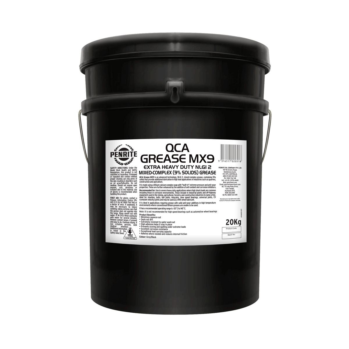 Penrite QCA Grease MX9 Heavy Duty 20L