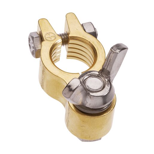PROJECTA Premium Forged Brass Battery Terminal Heavy Duty Positive Wingnut Mount BT614H-P1