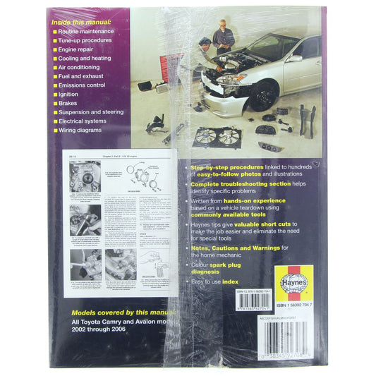 Haynes Repair Manual Suits Toyota Camry & Holden Apolo 02-06 92708