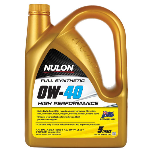 Nulon Full Synthetic High Performance Engine Oil 0W-40 5L