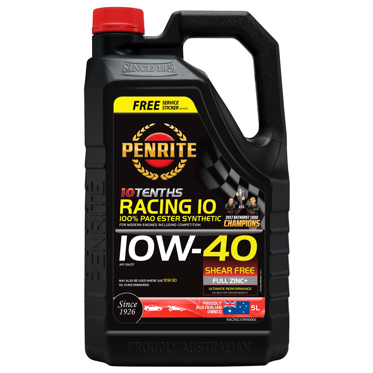 Penrite 10 Tenths Racing 10W-40 Engine Oil 5L