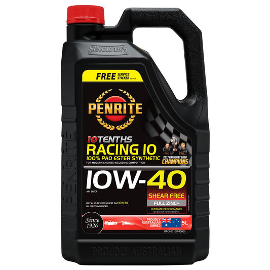 Penrite 10 Tenths Racing 10W-40 Engine Oil 5L