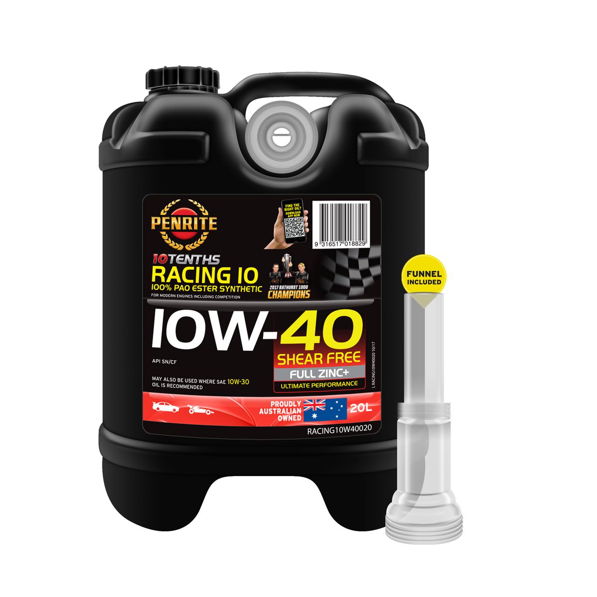 Penrite 10 Tenths Racing 10W-40 Engine Oil 20L