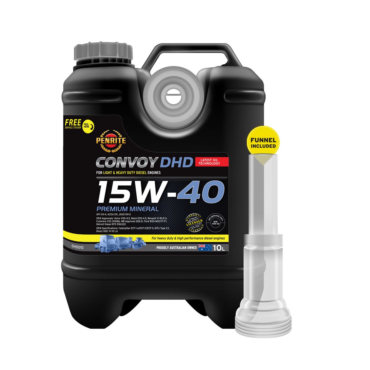Penrite Diesel HD SAE 15W-40 CK-4-SM Engine Oil 10L
