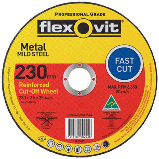 Flexovit Reinforced Cut Off Wheel 230x2.5x25.4mm 66252841576