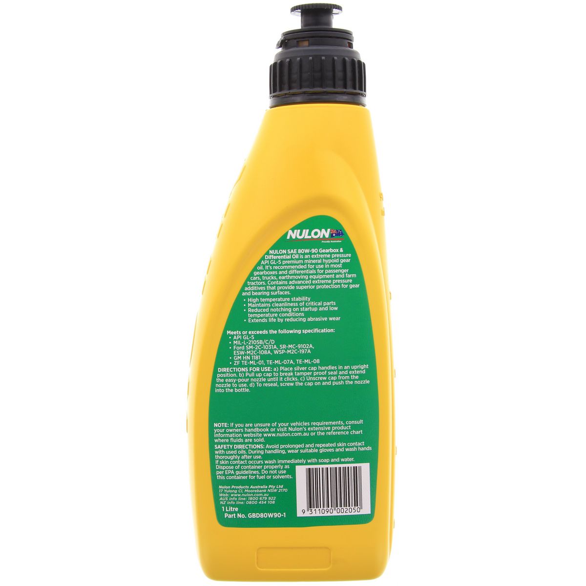 Nulon 80W90 Gearbox and Diff Oil Mineral 1L