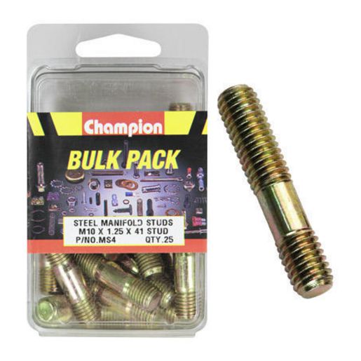 Champion Manifold Stud M10 x 41 x 1.25mm 25Pk MS4