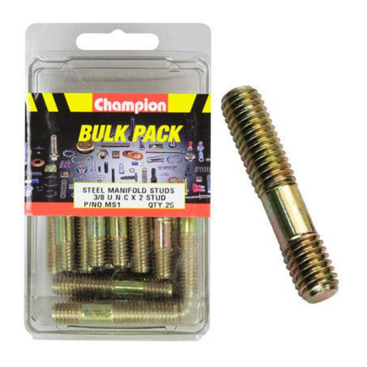 Champion Manifold Stud 3/8″ x 2″ UNC 25Pk MS1