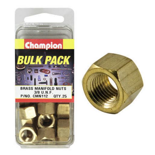 Champion Brass Nut Manifold 3/8"" UNF 25Pk CMN112