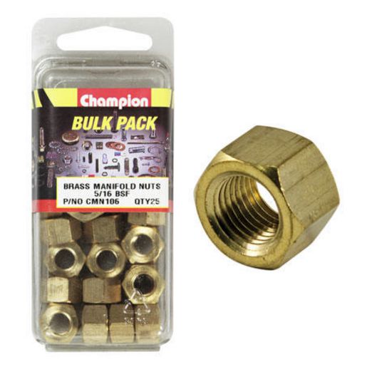Champion Brass Nut Manifold 5/16"" BSF 25Pk CMN106
