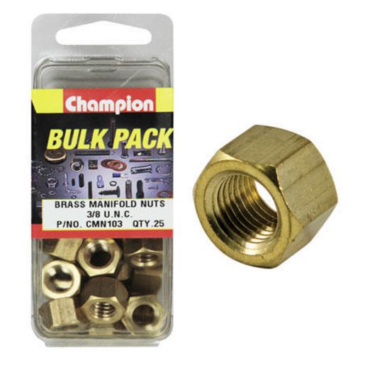Champion Brass Nut Manifold 3/8"" UNC 10Pk CMN103
