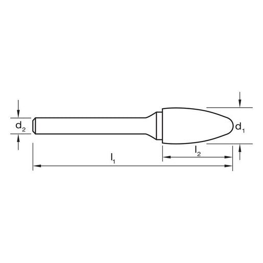 Sutton P&N Tree Radius Carbide Burr 10x20x6SH 918TR10206