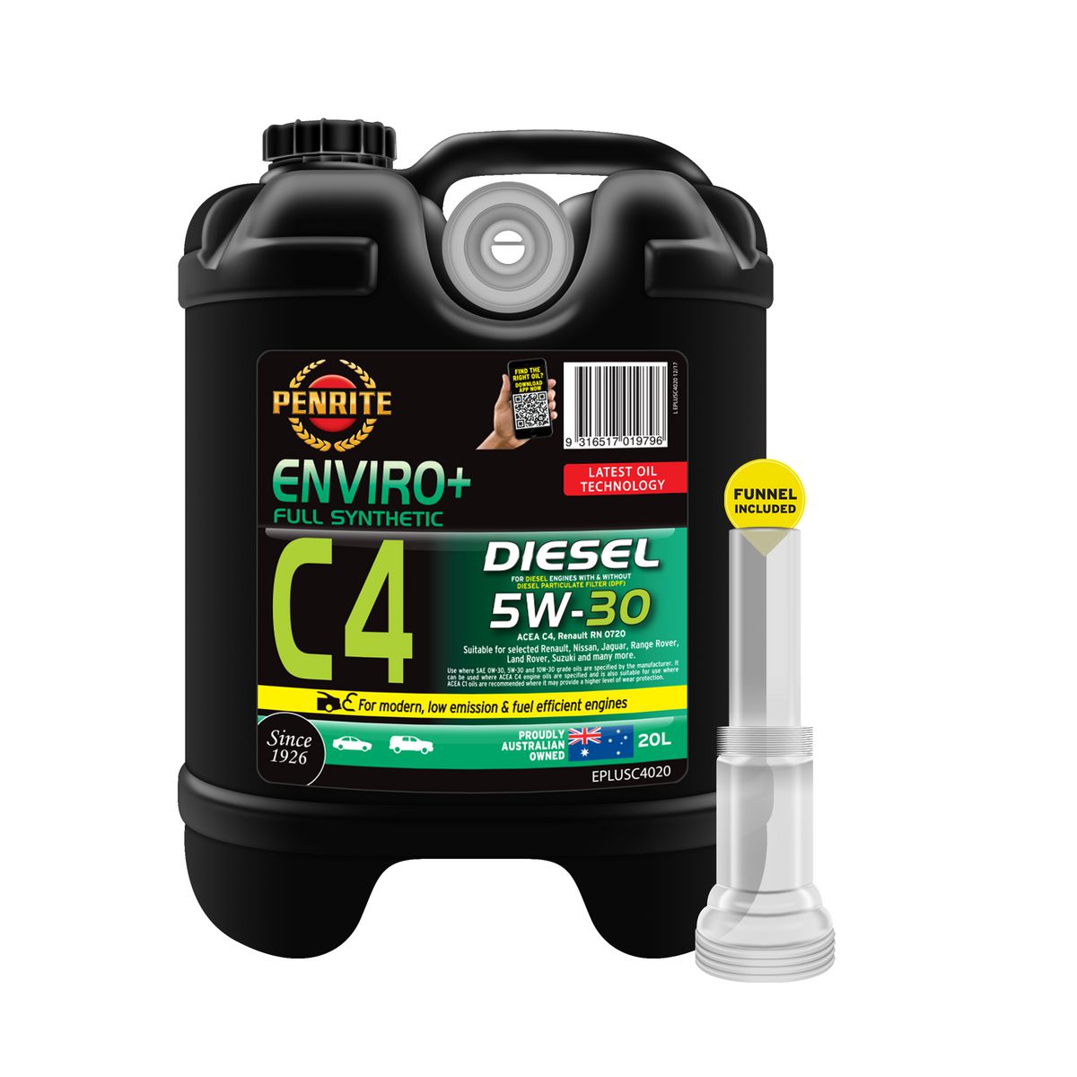 Penrite Enviro+ C4 5W-30 Engine Oil 20L